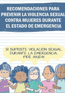 Recomendaciones para prevenir la violencia sexual contra las mujeres durante el estado de emergencia
