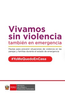 Cartilla pautas para prevenir situaciones de violencia en las parejas y familias durante el estado de emergencia